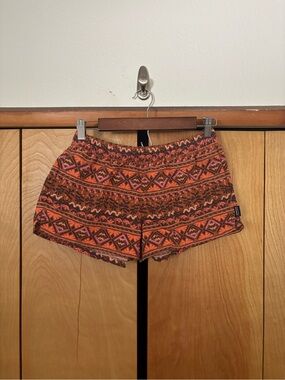Patagonia Women’s Barely Baggies in Pink and Orange Aztec